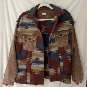 Jacket - patterned with corduroy